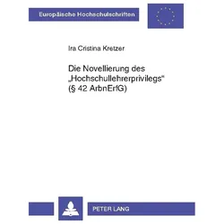 Kretzer:Die Novellierung des «Hochschul, Schulbücher von Ira Cristina Kretzer
