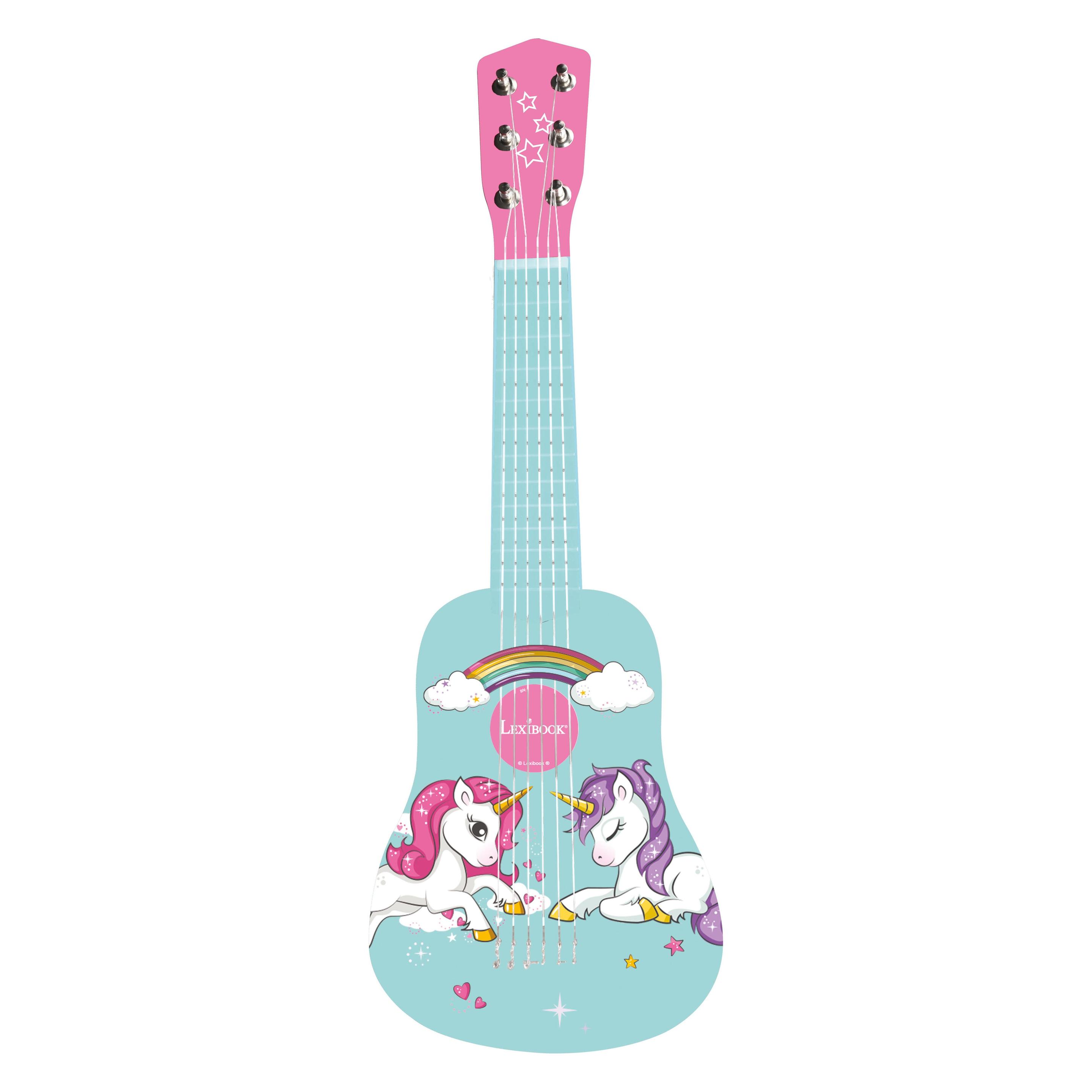 Lexibook Einhorn Meine erste Holz-Gitarre 21 Zoll / 53cm (K205UNI)