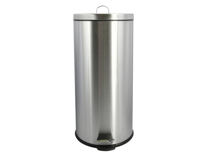 Spirella Treteimer, Schwarz, Silberfarben, Kunststoff, 30 l, 29.5x63.5x29.5 cm, Haushalt & Reinigung, Reinigung, Eimer & Abfallsysteme