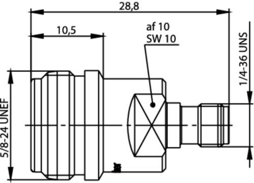Telegärtner 100024219 100024219 Koax-Adapter N-Buchse - SMA-Buchse 1St.