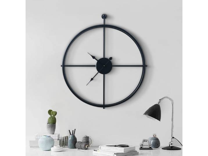 Horloge murale silencieuse moderne scandinave, grande horloge ronde artistique, décoration minimaliste pour la maison, salon et chambre à coucher