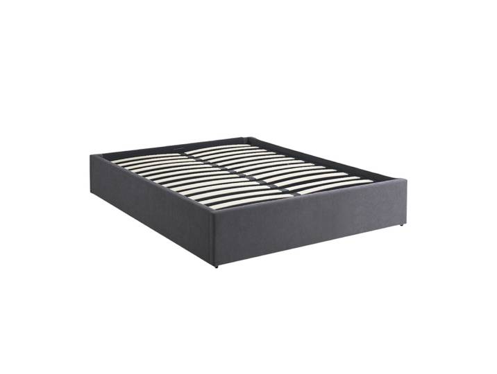 Lit coffre 160 x 200 cm gris