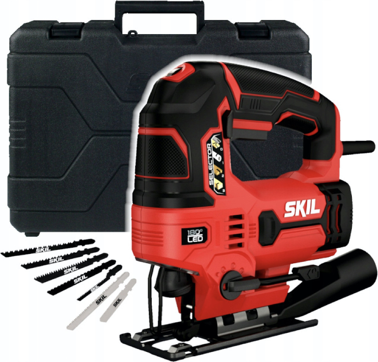 Skil 4531 GA Handgreep Zwart Rood 45 graden Aluminium en Hout 3200 slagen per minuut 8,5 cm