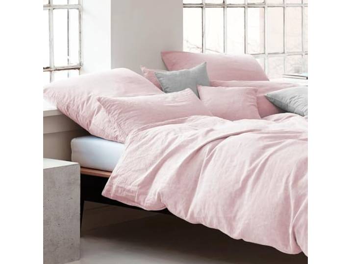 elegante Halbleinen Bettwäsche Breezee Rose Kissenbezug einzeln 40x80 cm