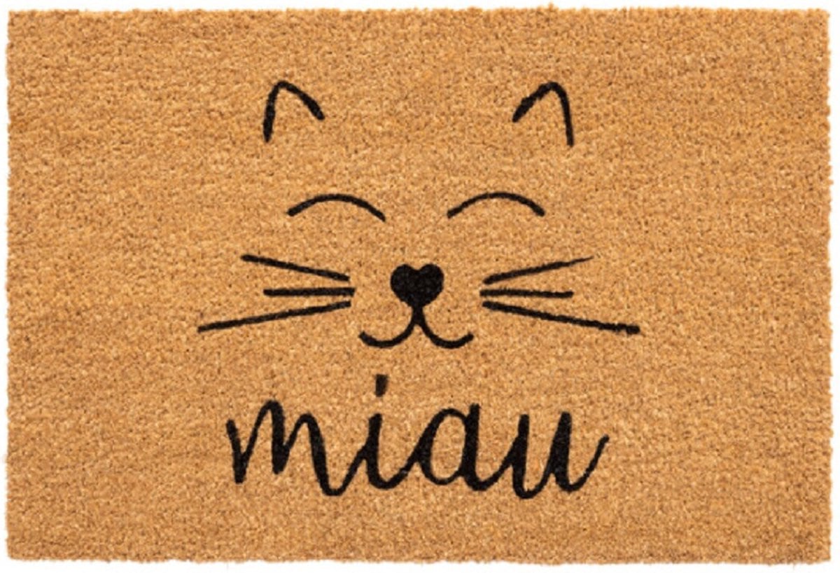 Cosy Creations Eco kokos deurmat kat 60 x 40 cm