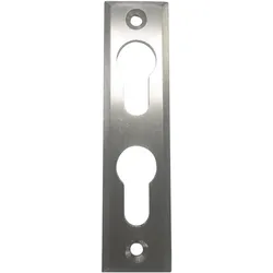Schösswender, Türgriff + Türgarnitur, PZ-Rosette mit 2 PZ-Lochungen, eckig, Edelstahl matt (Türgriff)