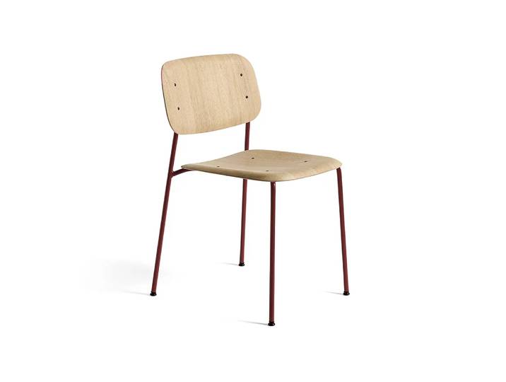 HAY Soft Edge 40 Stuhl Oak-fall red Stahlgestell