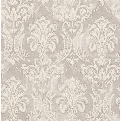 Seabrook Designs Croydon Damask Unpasted Wallpaper