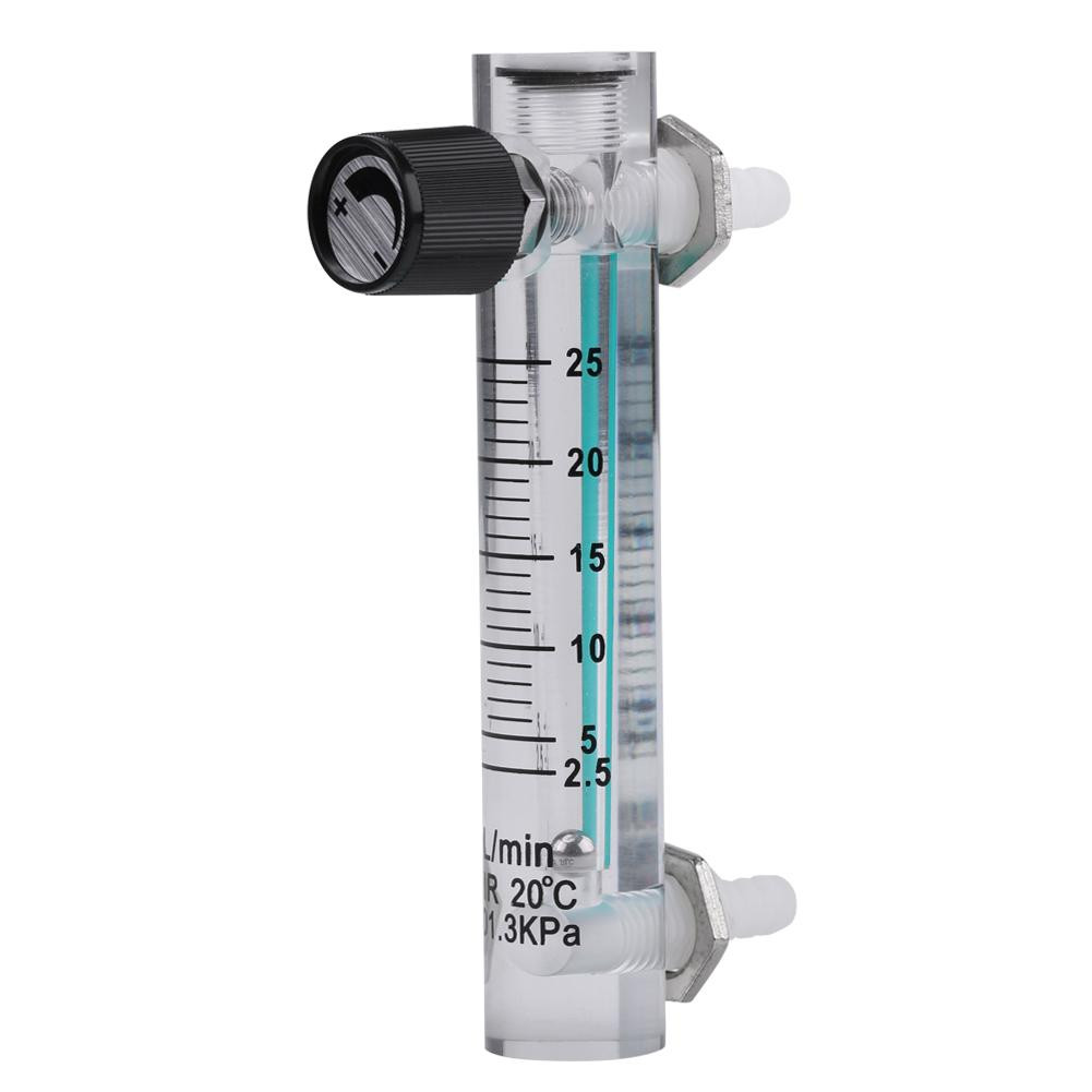 Cocosity LZQ-5 Debietmeter met regelklep voor zuurstof, lucht of gas, 2,5–25 l/min