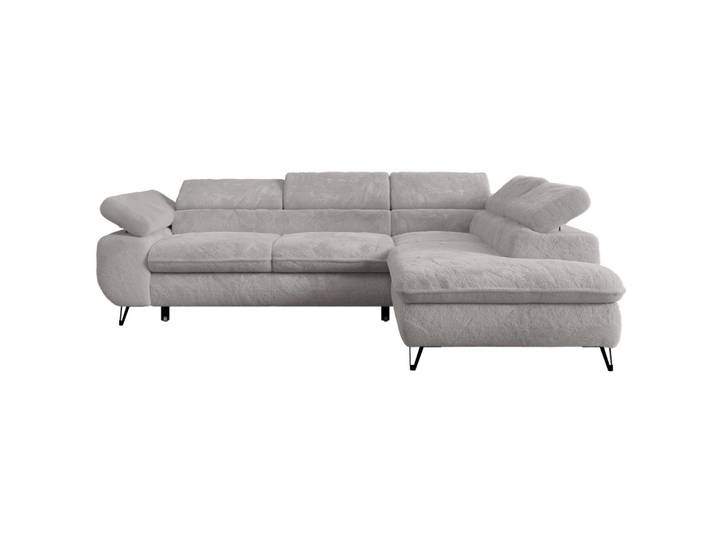 ECKSOFA PETER L Hellgrau Plüsch - Rechts Seite