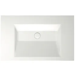 Einbauwaschtisch „BetteAqua“, ohne Überlauf, ohne Hahnlochbohrung 80 × 49,5 cm in Flanell