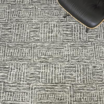 EXQUISITE RUGS Aldridge Hand-knotted Wool/Bamboo Silk Charcoal/Ivory Area Rug.
