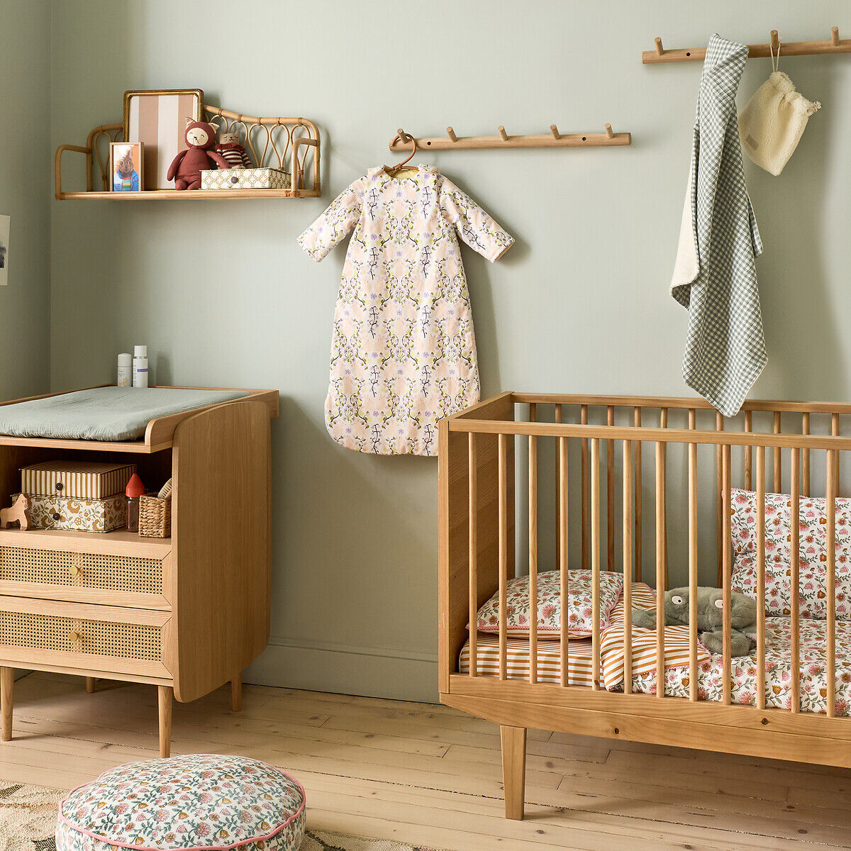 LA REDOUTE INTERIEURS Gigoteuse hiver velours de coton, Petits Lapins