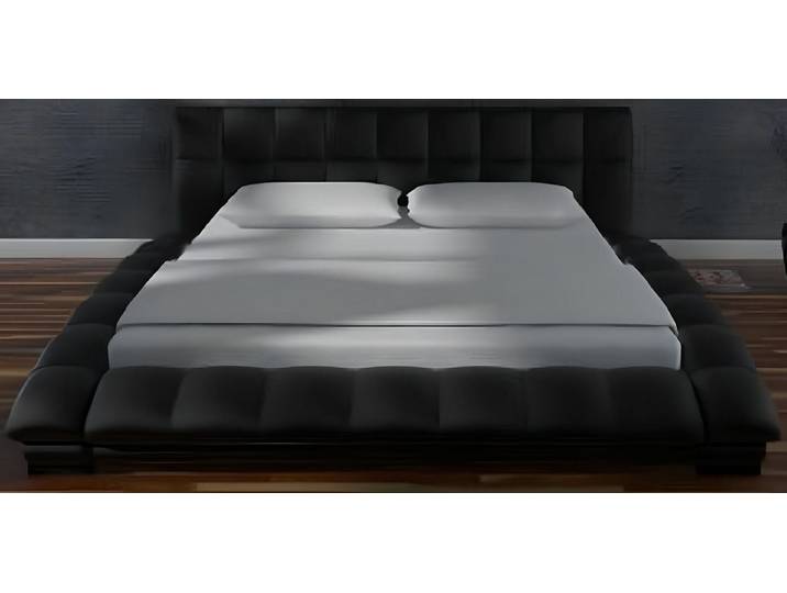 Xlmoebel Lederbett Lederbett SANTANA mit Matratze und modernem Design (Wasserbett Bett Betten - SANTANA (Mirage), Hergestellt in Europa