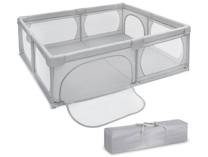 Parc de jeux pliable grand format Moby-System pour bébé, aire de jeux, piscine sèche, parc de jeux sécurisé pour bébé avec ventouses, stable