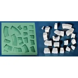 Giessform Silikonform Rundturm Erweiterung Krippenbausteine Set 8