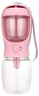Uplift Picks Portable Dog Water Bottle Travel Pet Water Bottle With Food Dispenser For Dogs And Cats pink 550 Ml