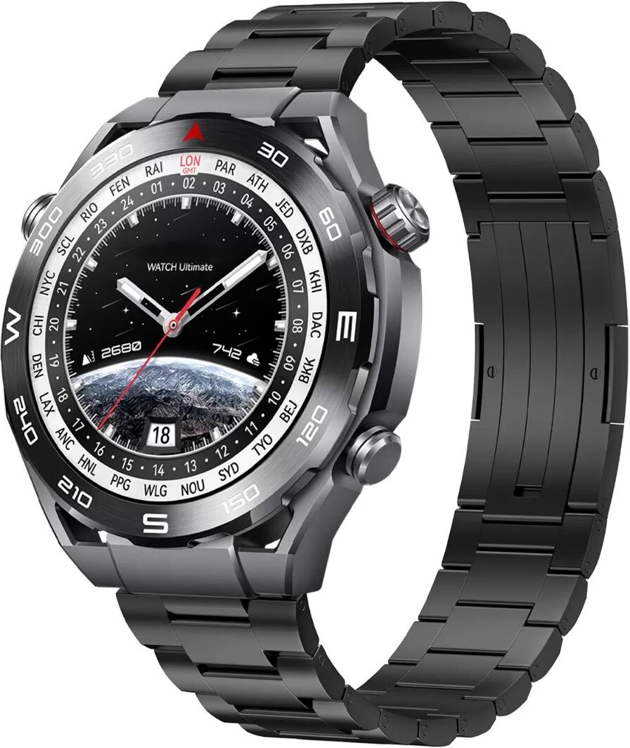 INF 22mm Edelstahl Uhrenarmband kompatibel mit Samsung und Huawei Smartwatches