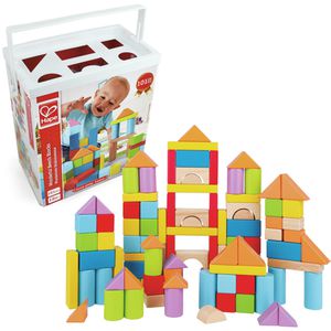Hape Bausteine E8247, ab 1 Jahr, Wunderbare Holzbausteine, 101 Stück
