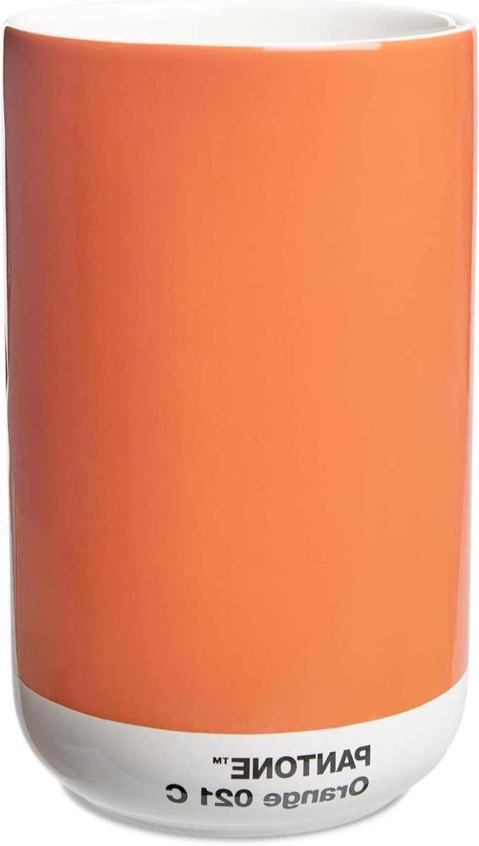 Oranje Porseleinen Mini Pot Vaas met Geschenkdoos - 500ml