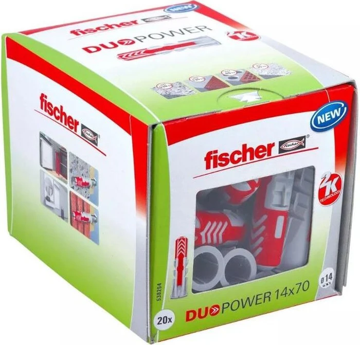fischer DuoPower 14x70 2K Universaldübel-Sortiment Ø 14 mm x 70 mm, 20 Stück
