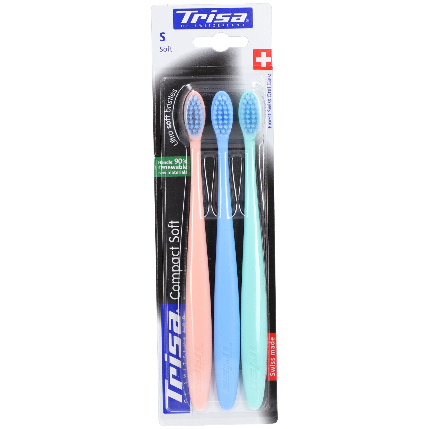 Trisa Zahnbürste Compact Soft soft Trio 1 St