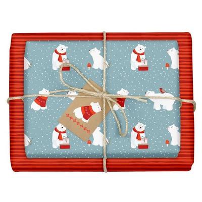 Geschenkpapier Set Weihnachten: Eisbär (für Kinder)