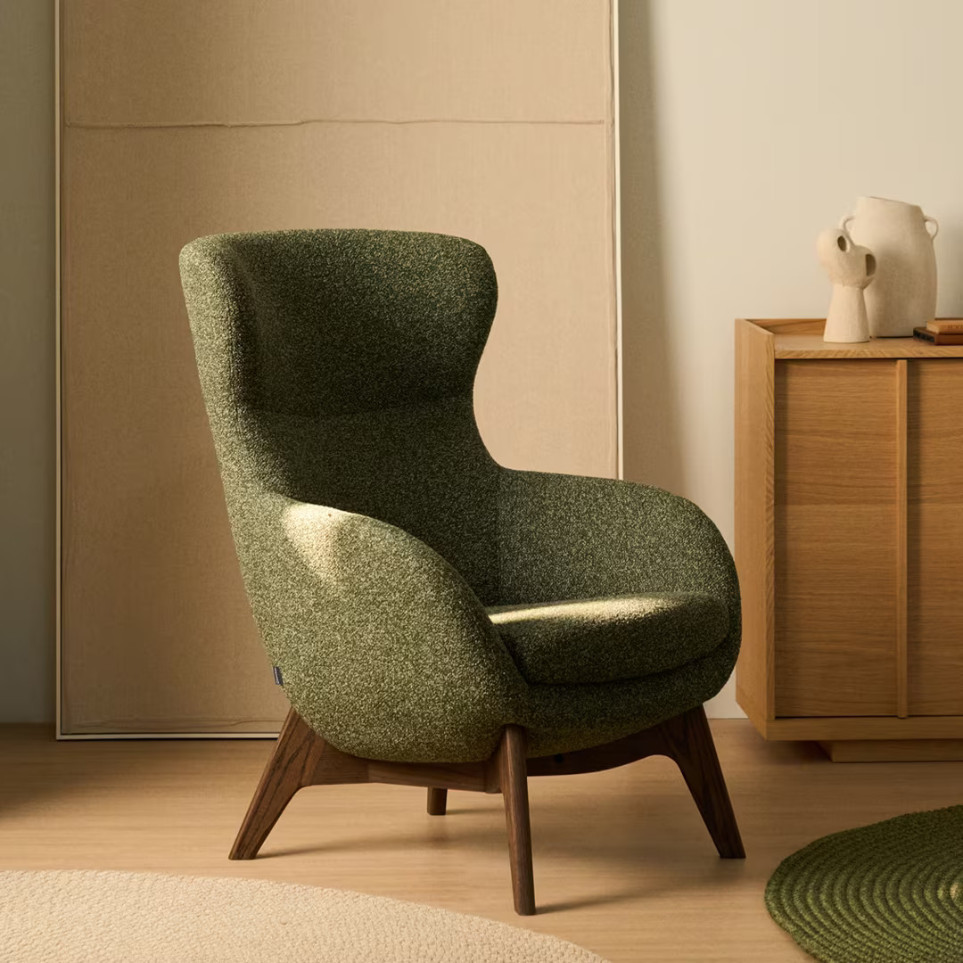 Kave Home Fauteuil Adiran Chenille - Mosgroen