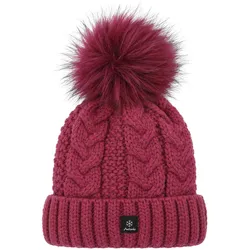 Antonio Damen Strick Mütze Beanie - berry