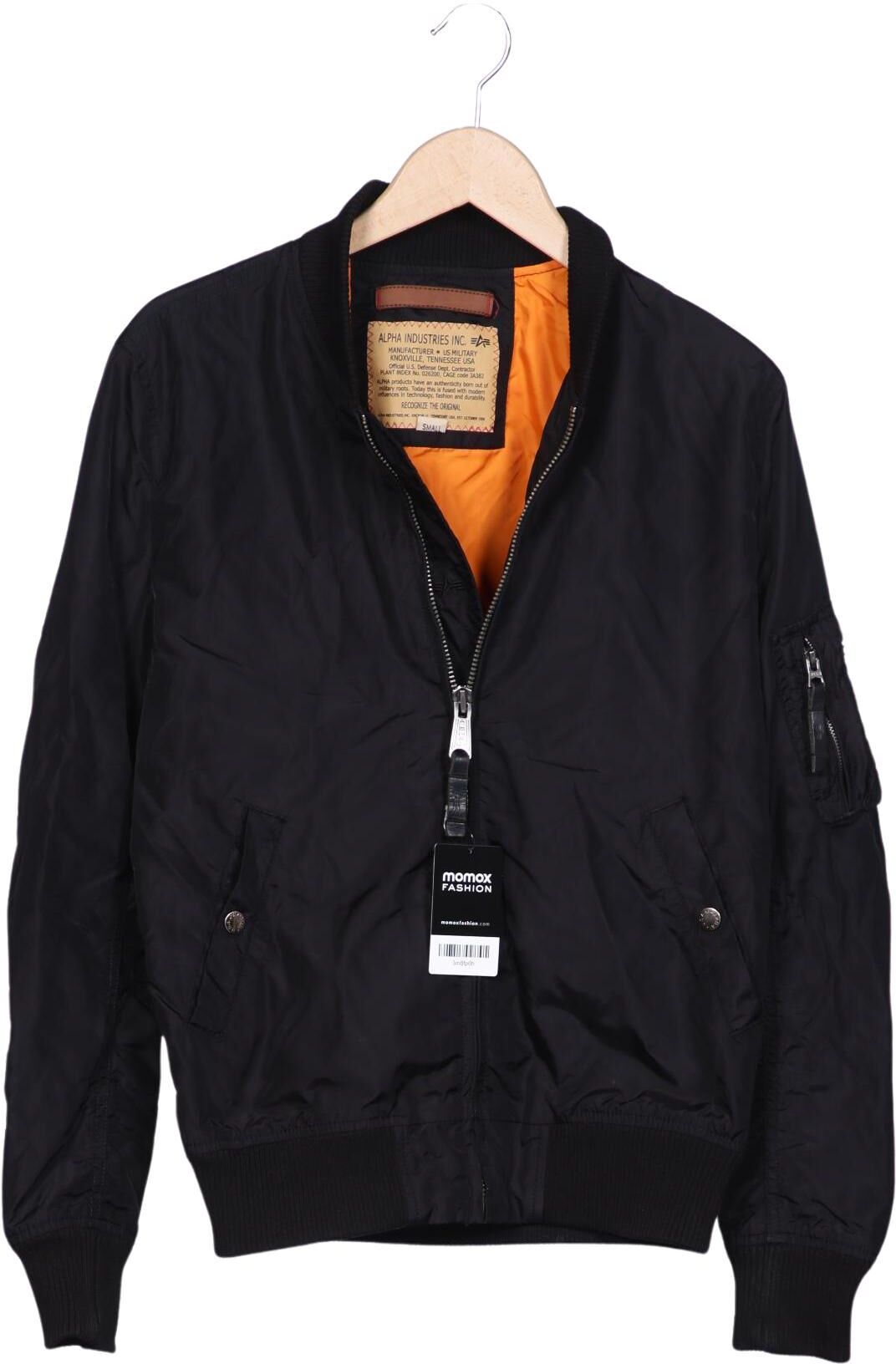 Alpha industries Herren Jacke, Schwarz, Gr. S, Synthetik - Second Hand