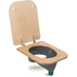 TROBOLO Trenntoiletten Einsatz & Holzsitz | Grau