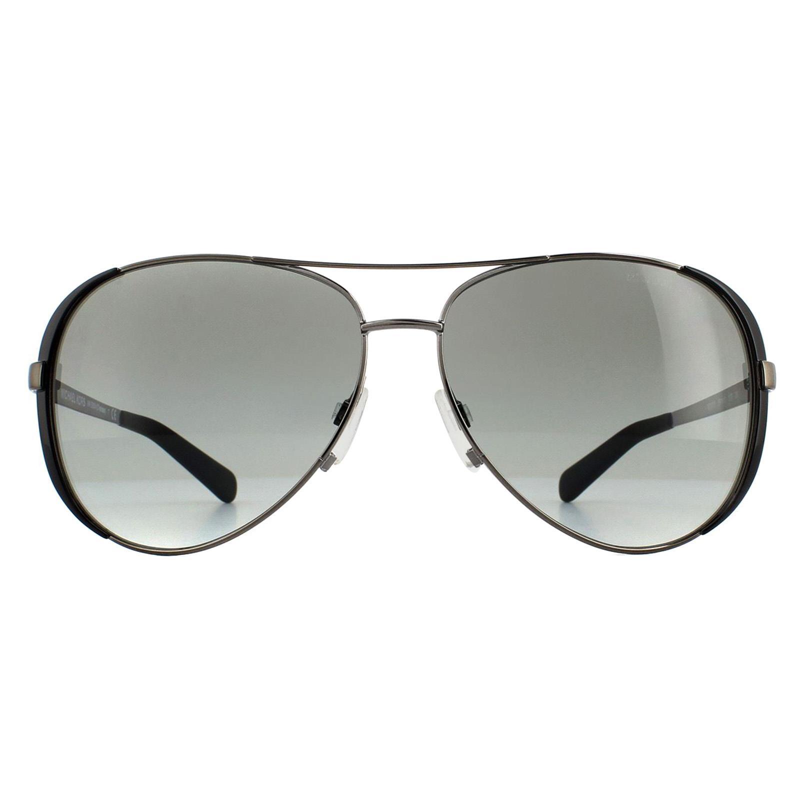 Michael Kors Aviator Womens Gunmetal Black Gray Gray Digient Zonnebril