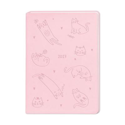 Terminplaner Lederlook 2027 Rosa