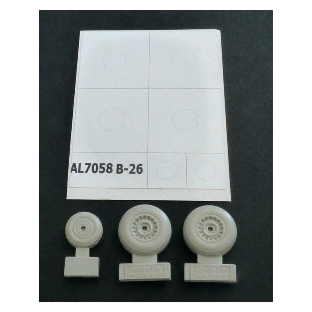 Plus Model B-26 Marauder early wheels groved (AL7058)