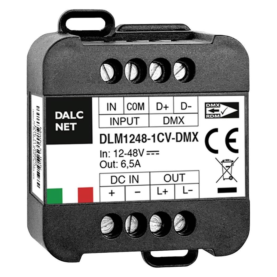 Dalcnet Dimmer 12V-48V 6.5A CV DMX/Push (Dimmaktor) (DLM1248-1CV-DMX)
