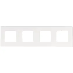 Niko Züblin 241-76400 4 fach Rahmen, 71 mm Mittenabstand, Niko Pure liquid snow white 24176400