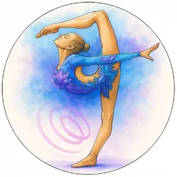 Essbares Papier Gymnastin Colour 19,5 cm