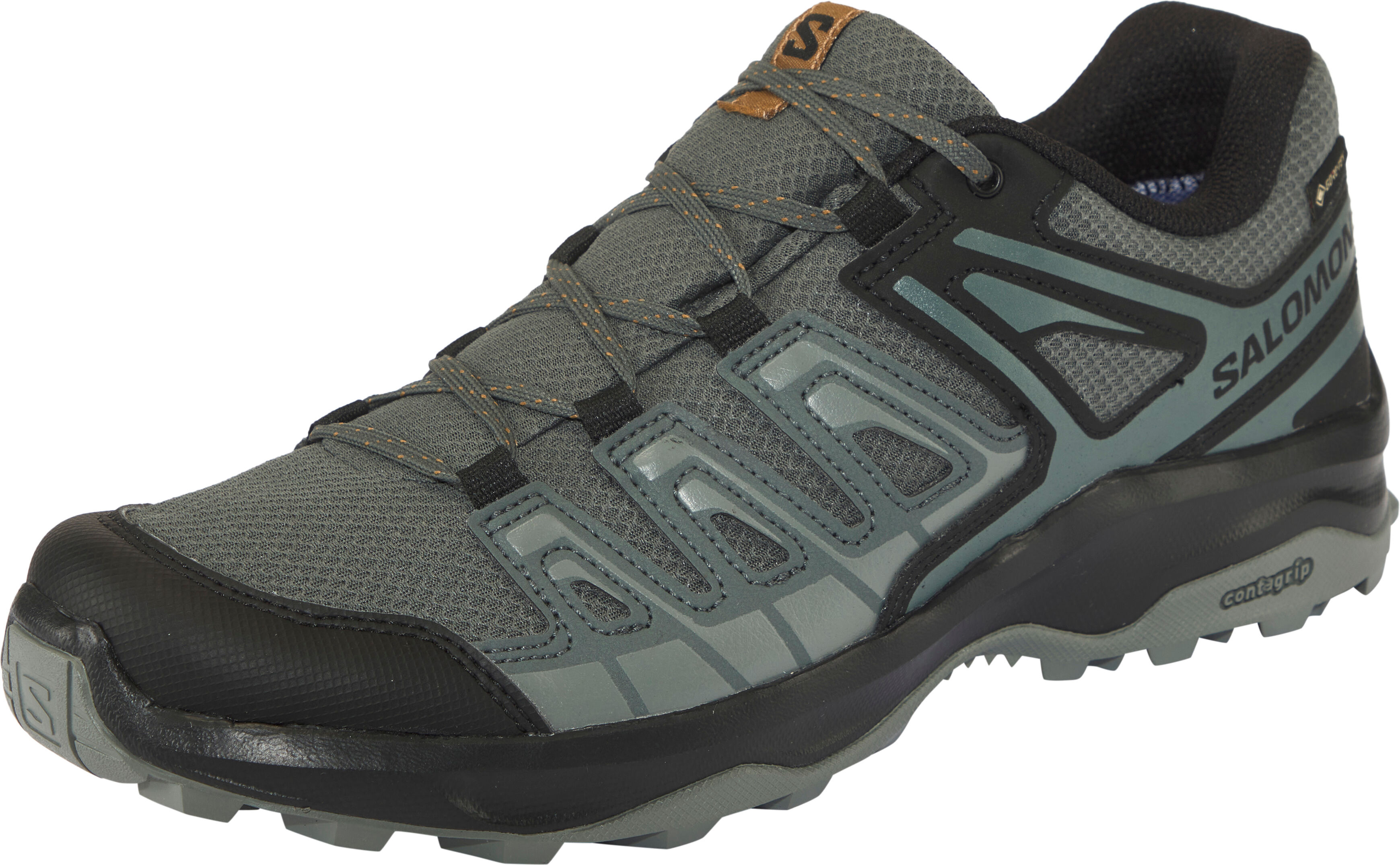 Wanderschuh SALOMON "EXTEGRA GORE-TEX", Herren, Gr. 45, grau (urban chic, schwarz, plantation), Synthetik, Textil, Schuhe Wanderschuh, wasserdicht urban chic, schwarz, plantation 45