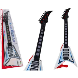 E-Gitarre für Kinder, leichte Melodien, weiß
