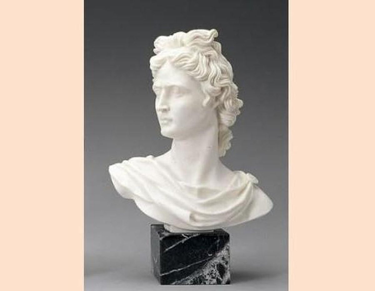 Apollo buste Klassieke sculptuur Decoratie Multicolour Hoogte: 32 cm