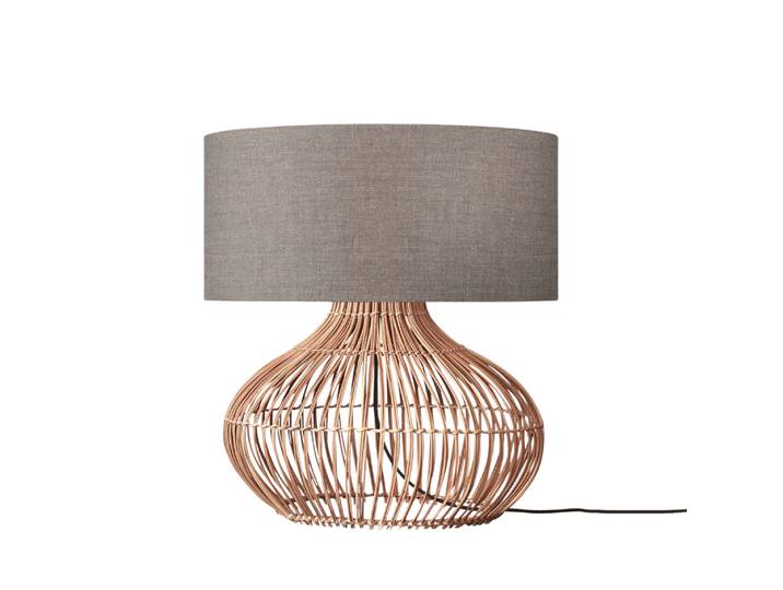 GOOD&MOJO Tischlampe Kalahari L Dunkler Leinen