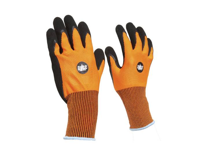 Ayce Handschuhe mit Schaumlatex-Futter Schwarz-Orange