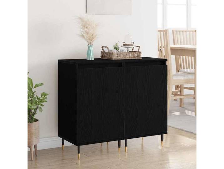 Buffet - (2 pcs) - Meuble rangement - Chêne noir 40x35x70 cm A3369