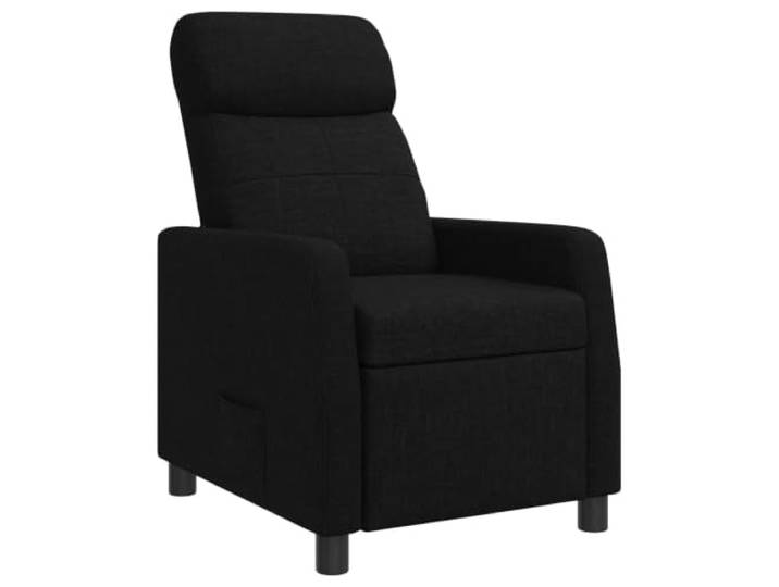 Makastle Liegesessel Schwarz Stoff