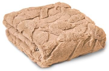 Northwest HGTV Triple Jacquard Carved Faux Fur Throw Blanket
