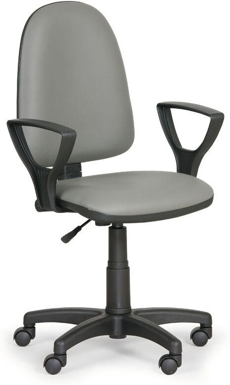 Euroseat Arbeitsstuhl TORINO mit Armlehnen, grau