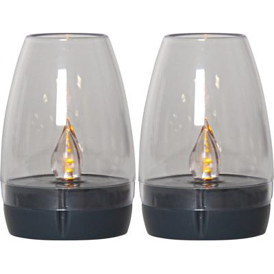 LED Solarleuchte "Solar-Dekoration Tropea", transparent, B:6cm H:9cm L:6cm T:6cm Ø:6cm, PARFORCE TRADITIONAL HUNTING, Leuchten, Kompakte Solar-Tischdeko, transparentes Gehäuse, Dämmerungssensor