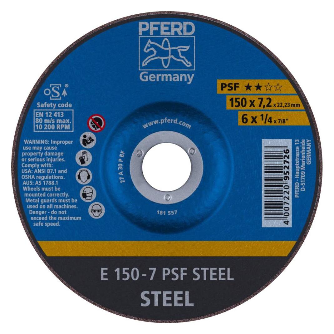 Pferd Schruppscheibe gekröpft E 150 7 PSF STEEL mm 10 St. (62015628)