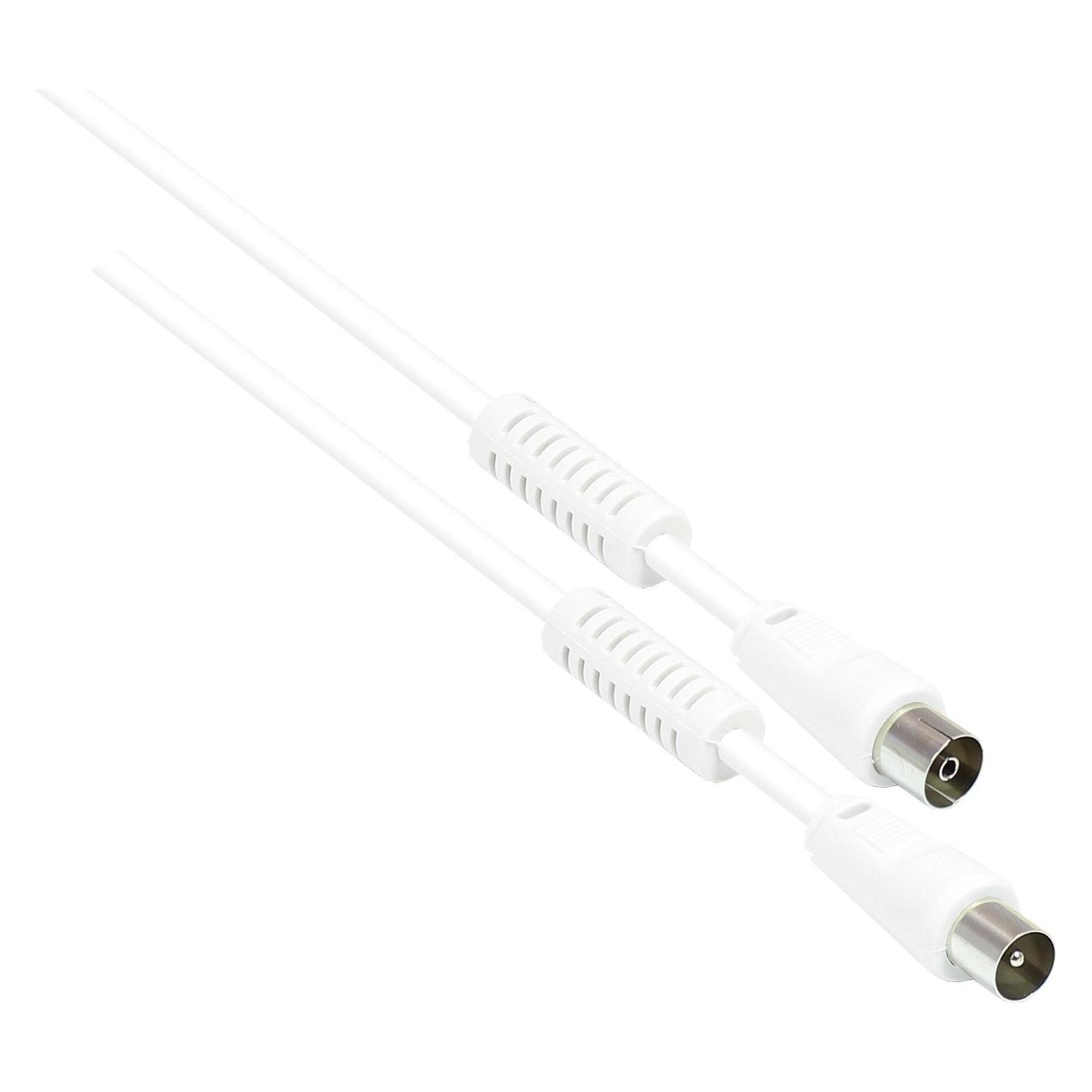 Good Connections SAT Antennenkabel, Koax Stecker an Koax Buchse, 2x Mantelstromfilter (Ferritkern), Doppelschirmung (SAT Kabel) (S-PAK30)