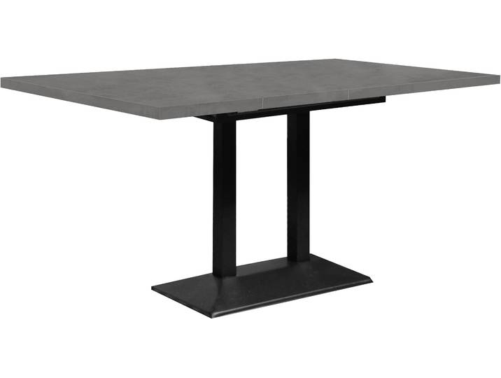 Bistrotisch MÄUSBACHER Big Bistro Metall , grau (graphit, schwarz matt, graphit), H:75cm T:70cm, Tische, Bistrotisch, Auszugplatte (Synchronauszug) BHT 120-160/75/70